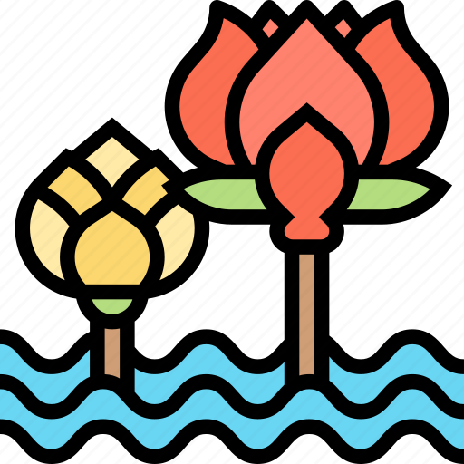 Lotus, flower, blossom, pond, garden icon - Download on Iconfinder