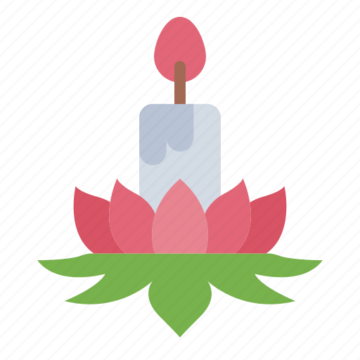 Candle, water, lotus, festive, festival, thai, thailand icon - Download on Iconfinder