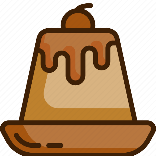 Custard, food, dessert, sweet, cake, caramel, pudding icon - Download on Iconfinder
