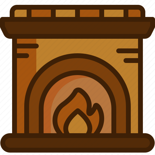 Fireplace, chimney, living, room, christmas, warm, winter icon - Download on Iconfinder