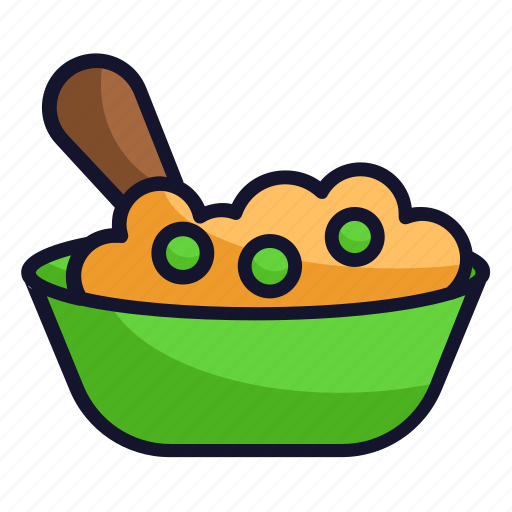 Bowl, food, porridge, pumpkin, spoon icon - Download on Iconfinder