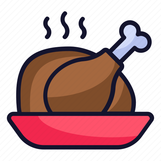 Chicken, dinner, food, meat, roast, thanksgiving icon - Download on Iconfinder