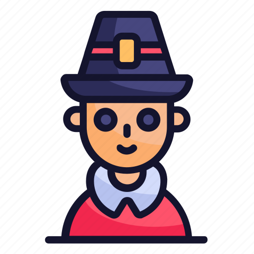 Costume, fashion, hat, man, pilgrim, thanksgiving icon - Download on Iconfinder