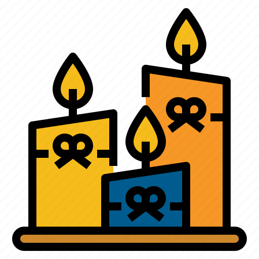 Candles, wax, light, decoration, party icon - Download on Iconfinder