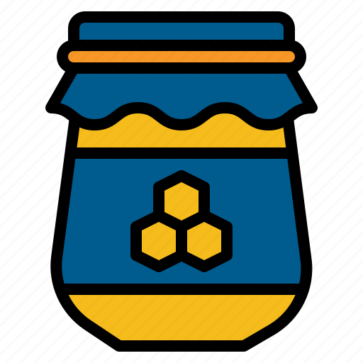 Honey, jar, bee, food, sweet icon - Download on Iconfinder