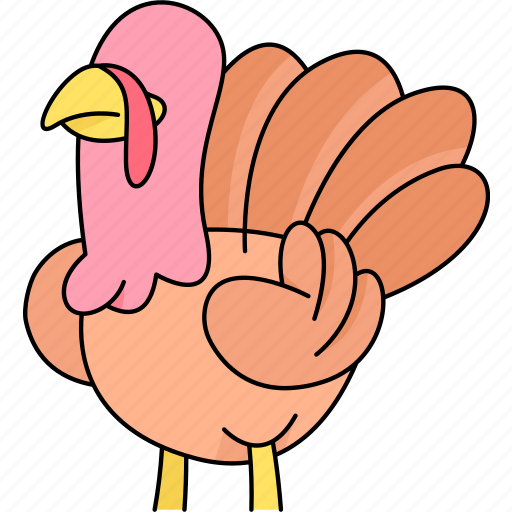 Turkey, thanksgiving, automn, autumn, aniaml, bird, nature icon - Download on Iconfinder