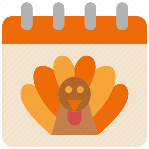 Calendar, thanksgiving, turkey, day, celebration, holiday, date icon - Download on Iconfinder