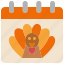calendar, thanksgiving, turkey, day, celebration, holiday, date 