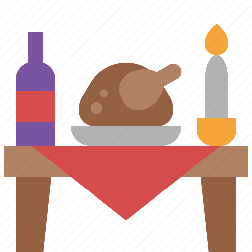 Table, food, dinner, thanksgiving, celebration, meal, furniture icon - Download on Iconfinder