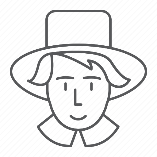 Pilgrim, man, hat, thanksgiving, traditional icon - Download on Iconfinder