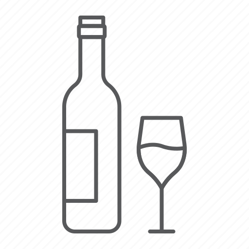 Wine, bottle, wineglass, alcohol, beverage, drink, winery icon - Download on Iconfinder