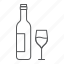 wine, bottle, wineglass, alcohol, beverage, drink, winery 