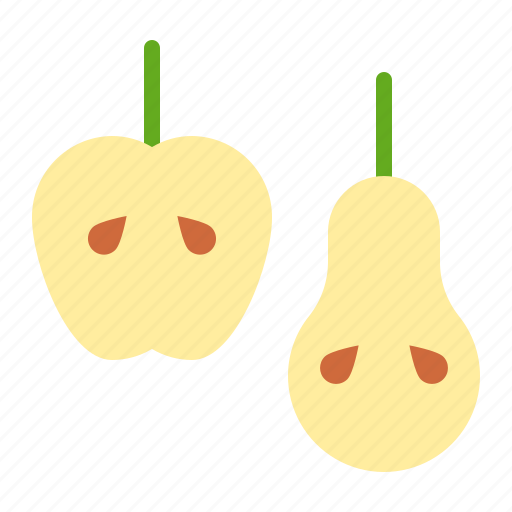 Apple, fall, fruit, half, pear, thanksgiving icon - Download on Iconfinder