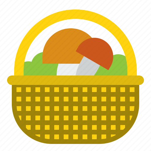 Basket, crop, fall, mushroom, thanksgiving icon - Download on Iconfinder