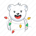 bear stuck, bear lights, fairy lights, decorative lights, thanksgiving lights 