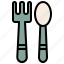 cutlery, food, fork, instrument, spoon 
