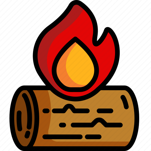 Bonfire, flame, campfire, burn, camping, bushcraft, hot icon - Download on Iconfinder