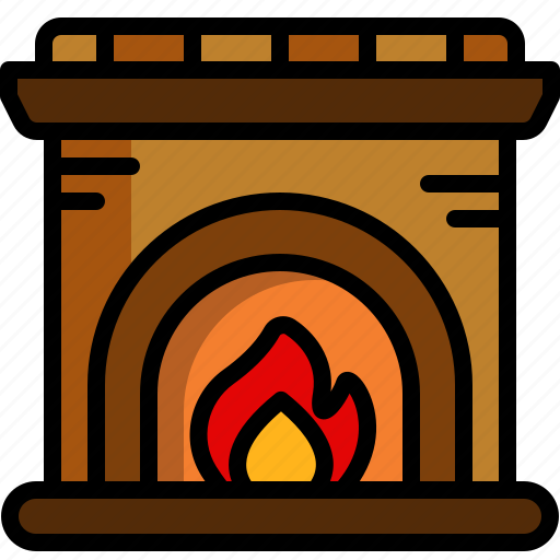 Fireplace, chimney, living, room, christmas, warm, winter icon - Download on Iconfinder