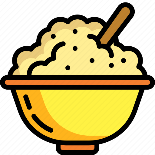 Porridge, mush, jar, spoon, healthy, food, plate icon - Download on Iconfinder