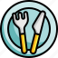 restaurantplate, eat, dish, food, fork, knife, dinner, utensils, eating 
