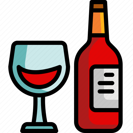 Wine, alcohol, bottle, glass, beverage, alcoholic, drink icon - Download on Iconfinder