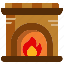 fireplace, chimney, living, room, christmas, warm, winter, furniture, household