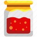 jam, jar, strawberry, breakfast, conserve, food