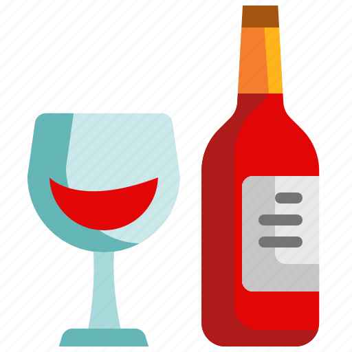 Wine, alcohol, bottle, glass, beverage, alcoholic, drink icon - Download on Iconfinder