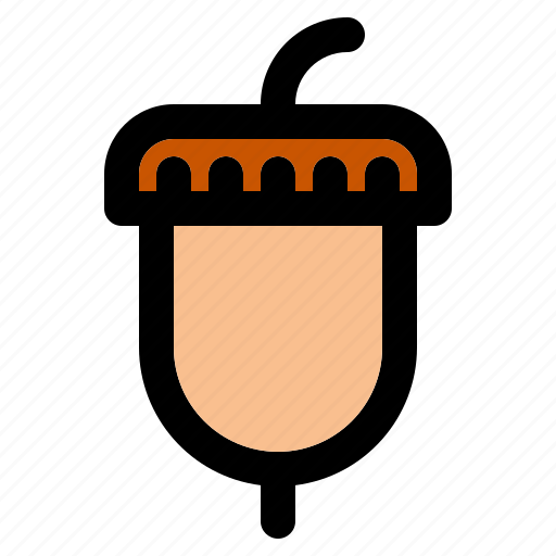 Nut, holiday, acorn, celebration, food, autumn, thanksgiving icon - Download on Iconfinder