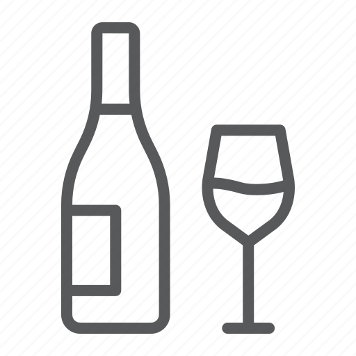 Beverage, restaurant, alcohol, drink, bottle, glass, wine icon - Download on Iconfinder