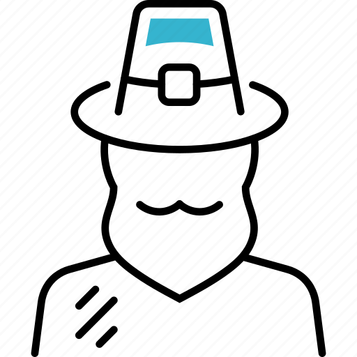 Beard, person, pilgrim, man, aged icon - Download on Iconfinder