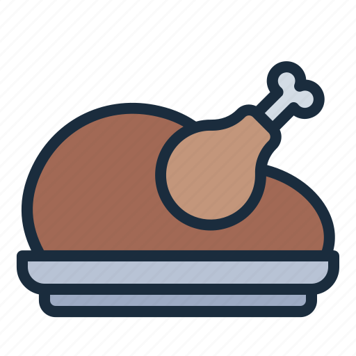 Turkey, poultry, roasted, food, thanksgiving, autumn, fall icon - Download on Iconfinder
