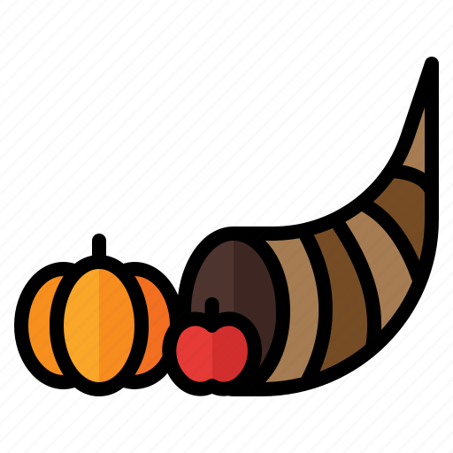 Cornucopia, horn, abundance, harvest, thanksgiving, bounty icon - Download on Iconfinder