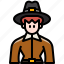 avatar, character, costume, man, thanksgiving, user, vintage 