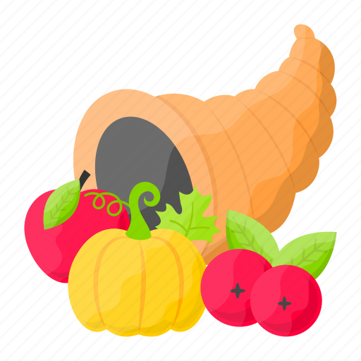 Autumn, cornucopia, food, fruit, thanksgiving, vegetable icon - Download on Iconfinder