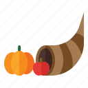 cornucopia, horn, abundance, harvest, thanksgiving, bounty