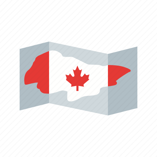 Canada, flag, geography, image, map, north icon - Download on Iconfinder