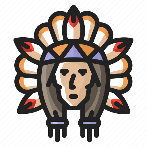 American, chief, heritage, history, indian, man, thanksgiving icon - Download on Iconfinder