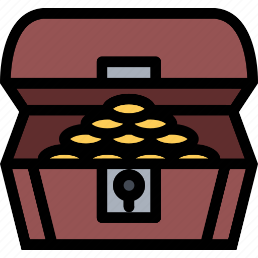 Chest, coin, gold, money, treasure, treasure chest icon - Download on Iconfinder