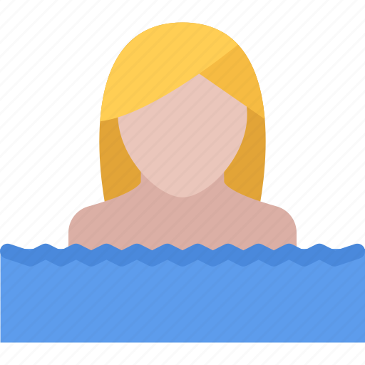 Swimming, girl, woman, avatar, user, profile, person icon - Download on Iconfinder