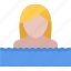 swimming, girl, woman, avatar, user, profile, person 