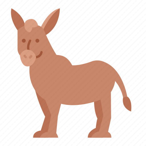 Donkey, animal, mammal, farm, domestic, wildlife, zoo icon - Download on Iconfinder