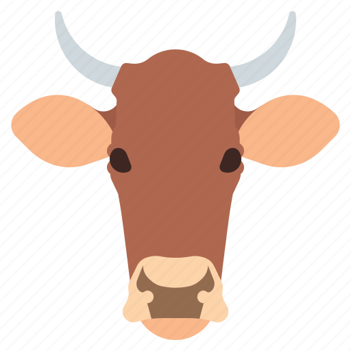 cartoon beef cow head