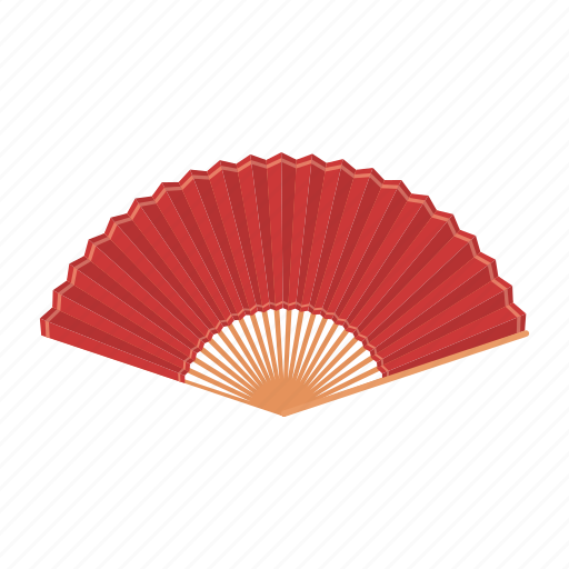 Accessories, art, attribute, fan, red, theater icon - Download on Iconfinder