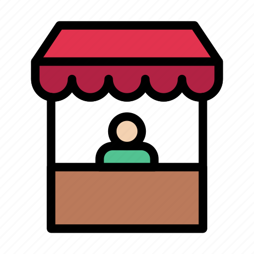 Food, shop, shopkeeper, stall, store icon - Download on Iconfinder