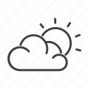 cloud, cloud icon, cloudy, forecast, sun, weather