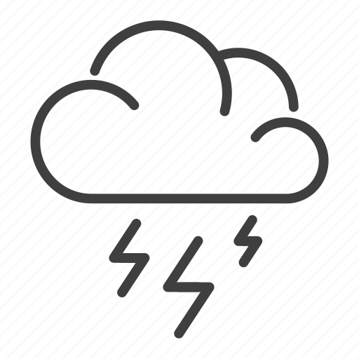 Cloudy, forecast, lightning, storm, thunder, thunder icon, weather icon - Download on Iconfinder