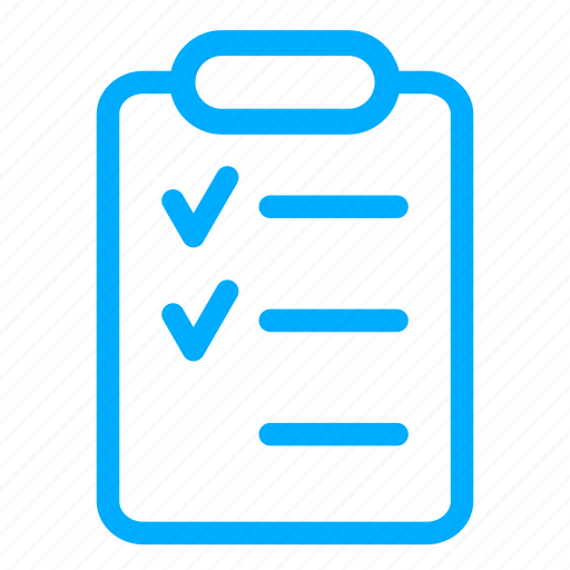 Blue, checklist, clipboard, report, tasklist, ticks icon - Download on Iconfinder