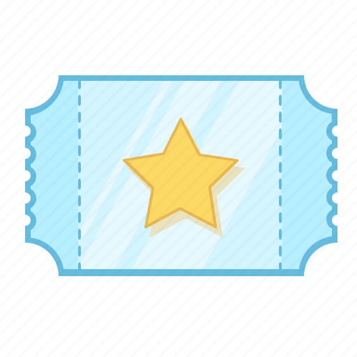 Cinema, concert, coupon, paper, pass, star, ticket icon - Download on Iconfinder
