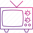 broadcast, old, television, tv